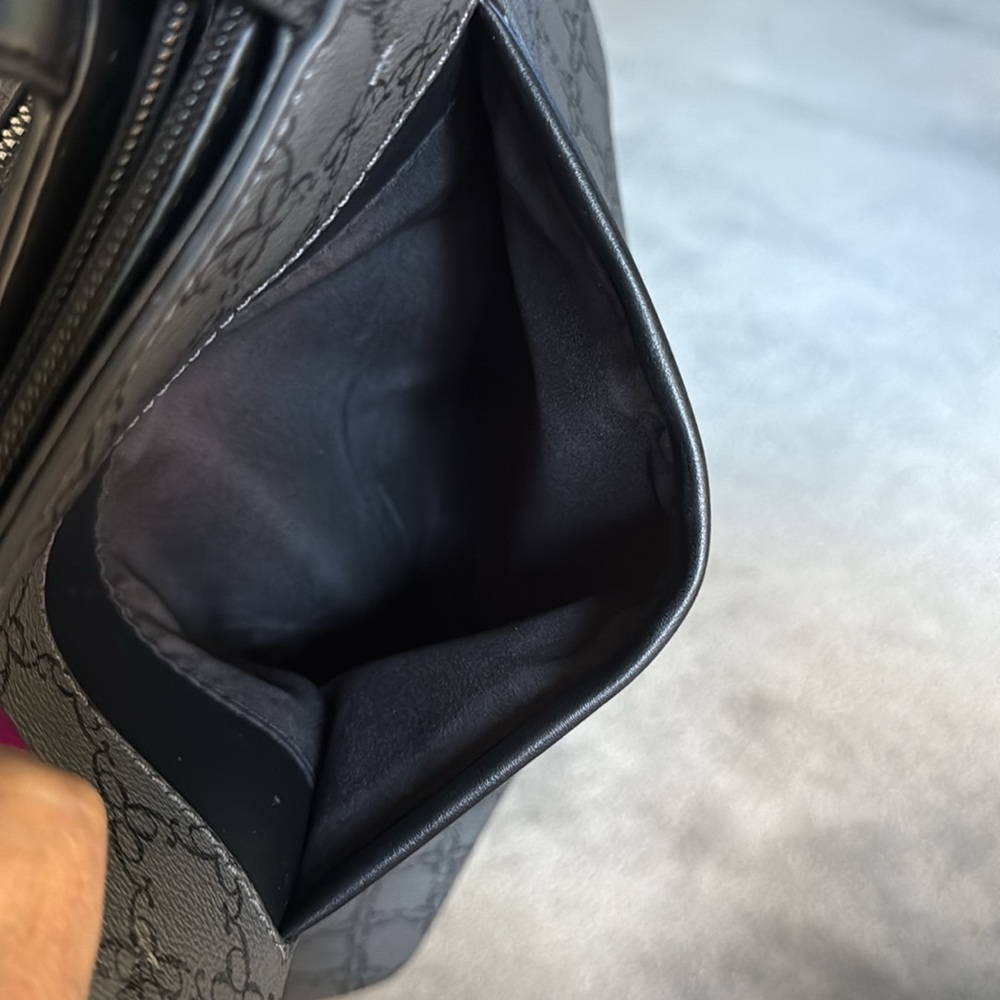 Nine West Charcoal Patterned Tote. 2 Outside Pockets & Inside Zipper & Slots! - Picture 9 of 13